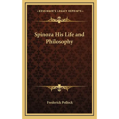 Spinoza His Life and Philosophy - Hardcover