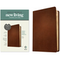NLT Thinline Center-Column Reference Bible, Filament Enabled (Genuine Leather, Brown, Red Letter) - Leather