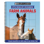 Brain Games - Sticker by Number: Farm Animals (Easy - Square Stickers): Create Beautiful Art with Easy to Use Sticker Fun! - Spiral