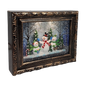 Lighted Spinning Water Globe Frame Snowman Holiday