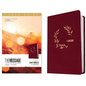 The Message Deluxe Gift Bible, Large Print (Leather-Look, Cranberry Laurels): The Bible in Contemporary Language - Imitation Leather