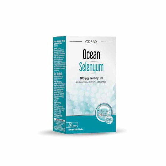 Ocean Selenium 100mcg Supplement: Support Daily Health with Easy-to-Swallow Tablets - 30 Count