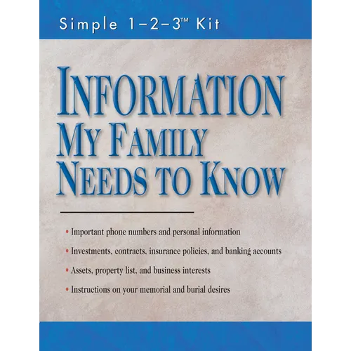 Information My Family Needs to Know (Folder - Simple 1-2-3 Kit) - Paperback