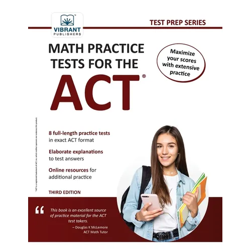 Math Practice Tests for the ACT - Paperback