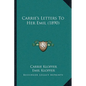 Carrie's Letters To Her Emil (1890) - Paperback