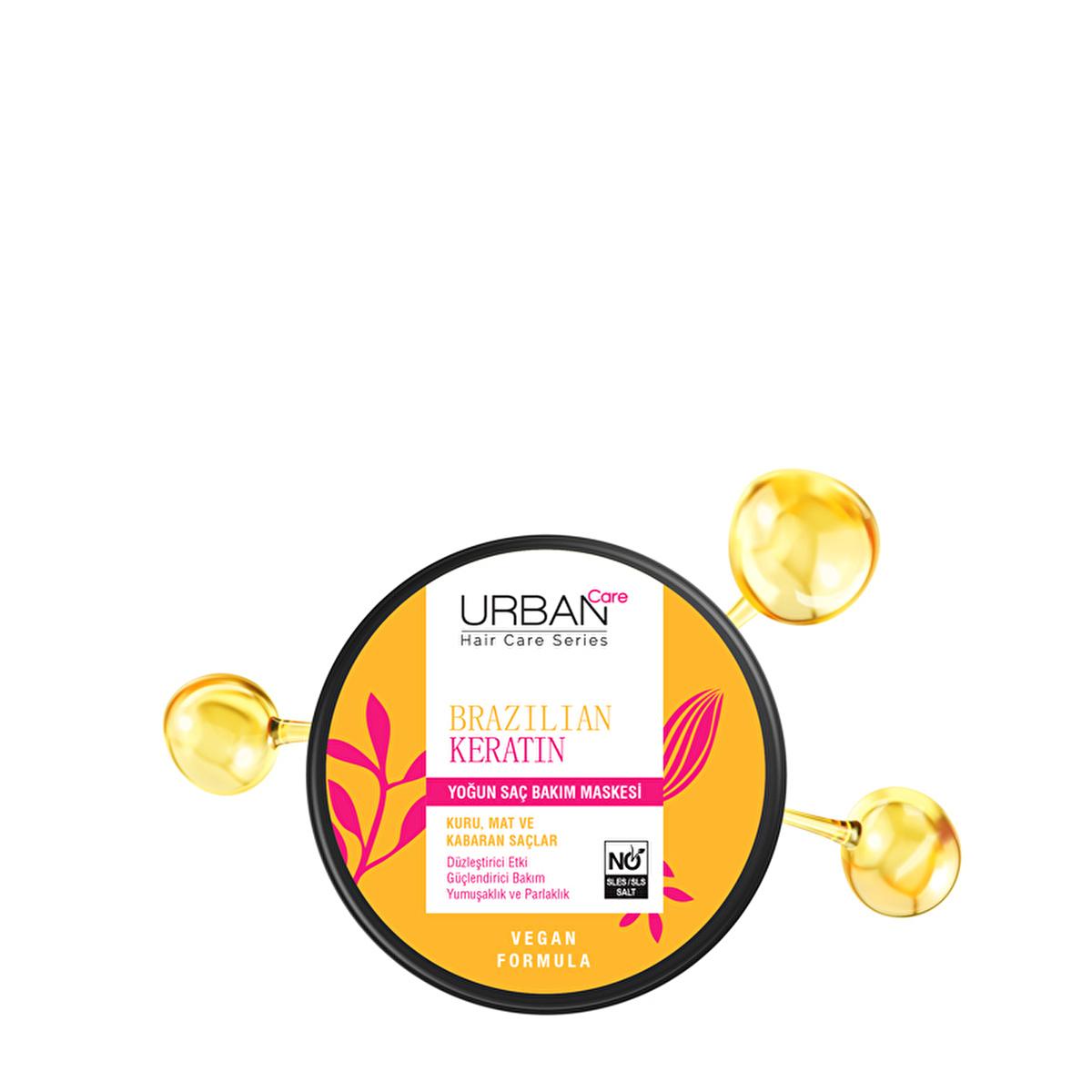 Urban Care Keratin Hair Care Mask - Intensive Nourishment, Vegan, Dermatologically Tested