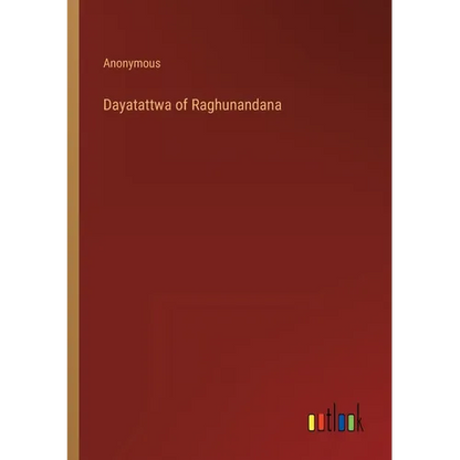 Dayatattwa of Raghunandana - Paperback