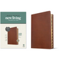 NLT Super Giant Print Bible, Filament Enabled (Leatherlike, Brown, Indexed, Red Letter) - Imitation Leather