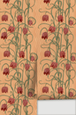 Campanas Wallpaper, peach and rust