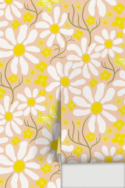 Spring Daze Wallpaper, peach