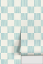 Checkers Wallpaper, light blue