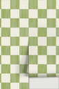 Checkers Wallpaper, olive green