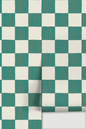 Checkers Wallpaper, teal
