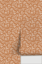 Simple Stripes Wallpaper, burnt orange and white