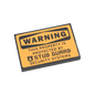 Warning - Stud Guard Security Systems Sign - Custom Printed - Made Using a LEGO® Tile