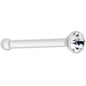 20G 1/4 Clear Gem Stud Acrylic Nose Bone
