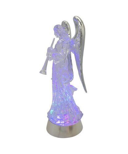Illuminated Swirling Angel Water Globe