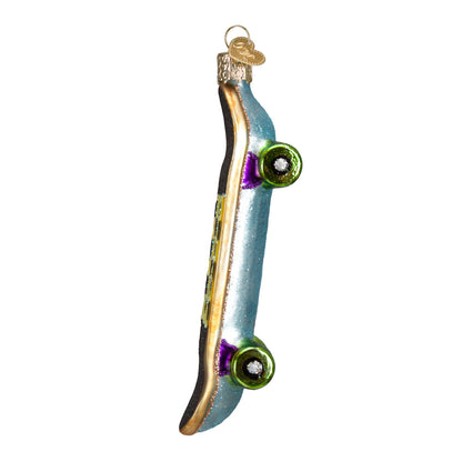 Skateboard Ornament Glass Ornament