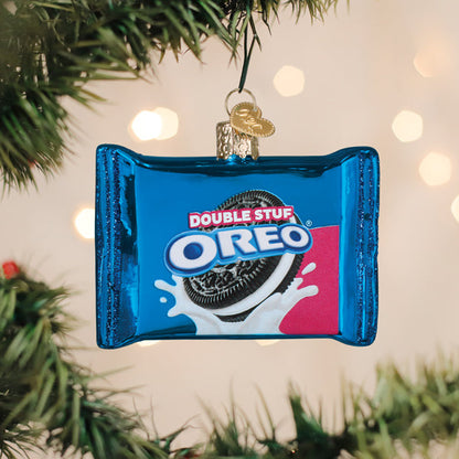 Oreo Double Stuf Cookie  Glass Ornament