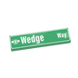 "Wedge Way" Street Sign - Custom Printed - 1x4 Tile Made with LEGO® Parts