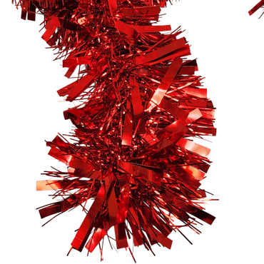 12 foot 6 Ply Luxury Tinsel Garland - Red