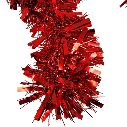 12 foot 6 Ply Luxury Tinsel Garland - Red