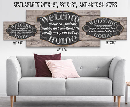 Welcome To Our Happy - Canvas
