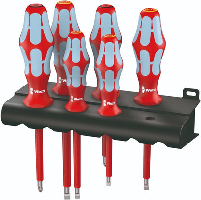 Wera 3165 i/6 VDE Stainless Steel Screwdriver Set With Rack 6 Pieces 05022745001