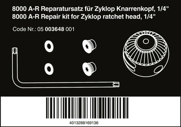 Wera 8000 A-R Zyklop Socket Wrench Repair Kit 1/4" 05003648001