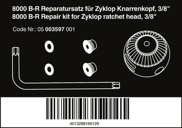 Wera 8000 B-R Zyklop Socket Wrench Repair Kit 3/8" 05003597001