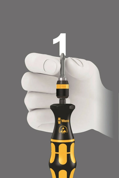Wera 813 R ESD Kraftform Kompakt Screwdriver With Rapidaptor Chuck 05051273001
