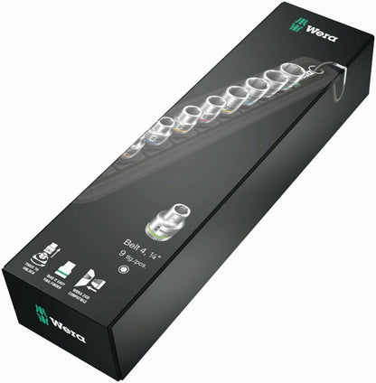 Wera 8790 HMA Belt 4 Zyklop Socket Belt Set 1/4" Drive Metric 05003883001