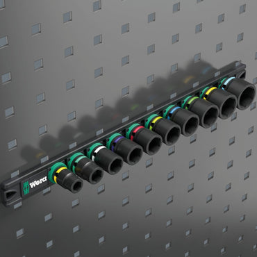 Wera 9607 Magnetic Rail B Impaktor 1 Socket Set 3/8" Drive Metric 05005451001