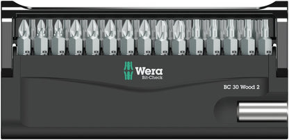 Wera Bit-Check 30 Wood 2 SB Screwdriver Bit Set 05057438001