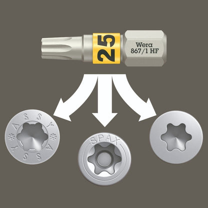 Wera Bit Check 30 Wood TX HF 1 Bits Set 30 Pieces 05057436001