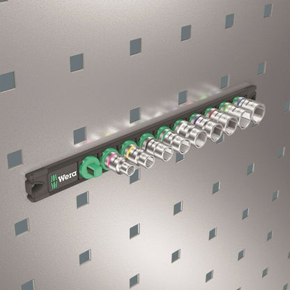 Wera C 4 Zyklop Magnetic Rail Socket Set 1/2" Drive 9 Pieces Metric 05005460001