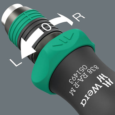 Wera Kraftform Kompakt 838 RA-R M Ratcheting Screwdriver Set 1 Metric 05051061001