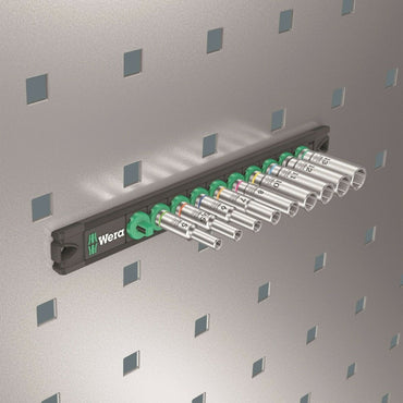 Wera Zyklop Magnetic Socket Rail A Deep 1 Set 1/4" Drive 9 Pieces 05005410001