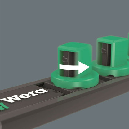 Wera Zyklop Magnetic Socket Rail B Deep 1 Set 3/8" Drive 9 Pieces 05005440001
