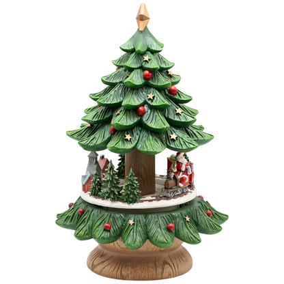 Musical Christmas Tree with Rotating Santa Train – 14 Inch