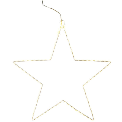 Lighted Metal Star - 15 Inch - Warm White