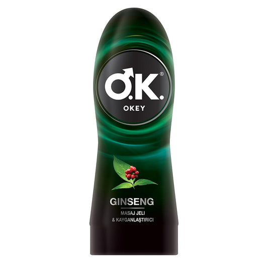 Okey Ginseng Personal Lubricant - Water-Based, Latex-Compatible, Aphrodisiac Effect for Intimate Comfort