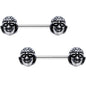 Expanding Buddha Brain Barbell Nipple Ring Set