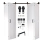 4-Door Bifold Barn Door Kit | Black Hardware