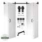 4-Door Bifold Barn Door Kit | Black Hardware