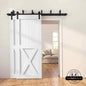 Classic Double Bypass 2 Door Barn Door Kit | Black Hardware
