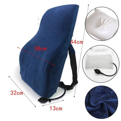 White Ergonomic Lumbar Support Airbag Version Cushion
