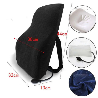 White Ergonomic Lumbar Support Airbag Version Cushion