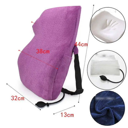 White Ergonomic Lumbar Support Airbag Version Cushion