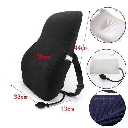 White Ergonomic Lumbar Support Airbag Version Cushion